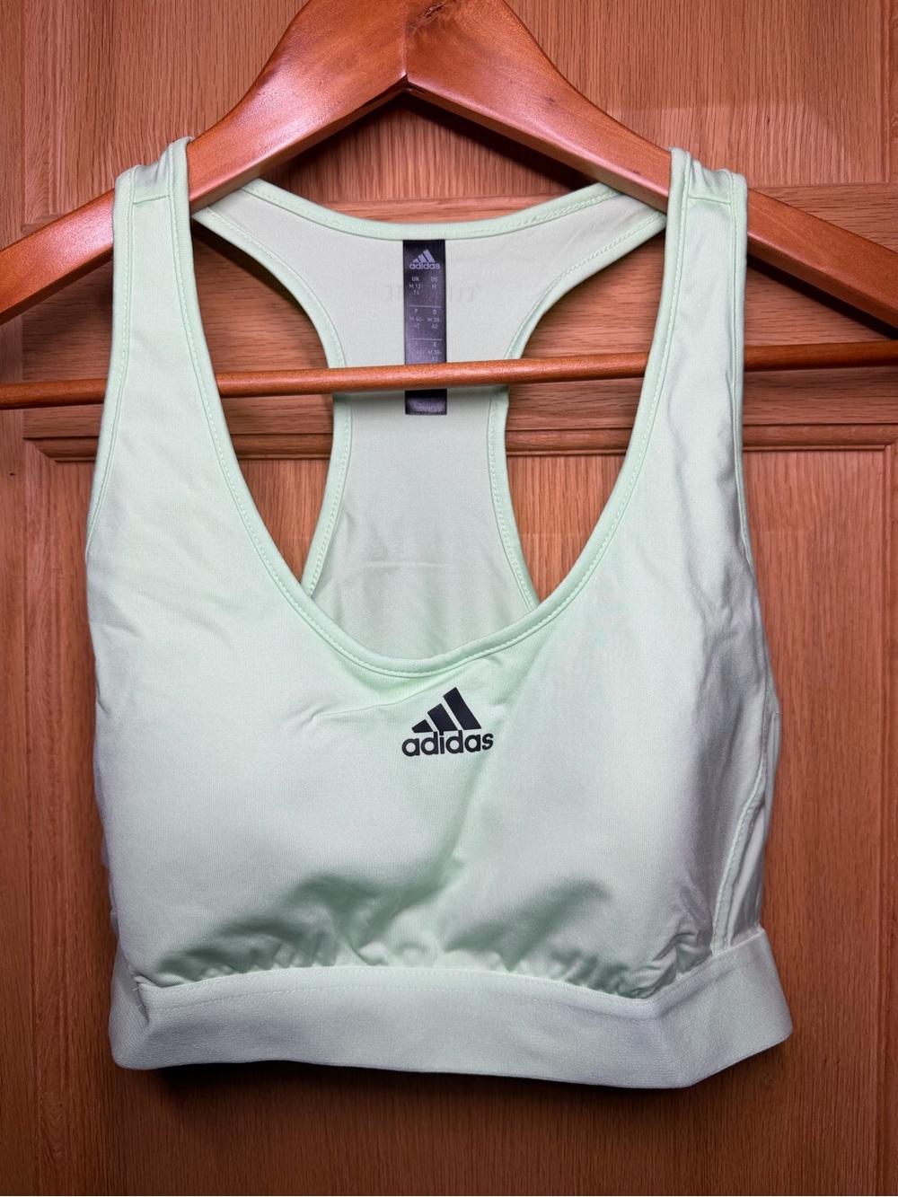 adidas Women's Glow GreenBlack mesh back 2 piece tennis top Sz:Med - Picture 6 of 7
